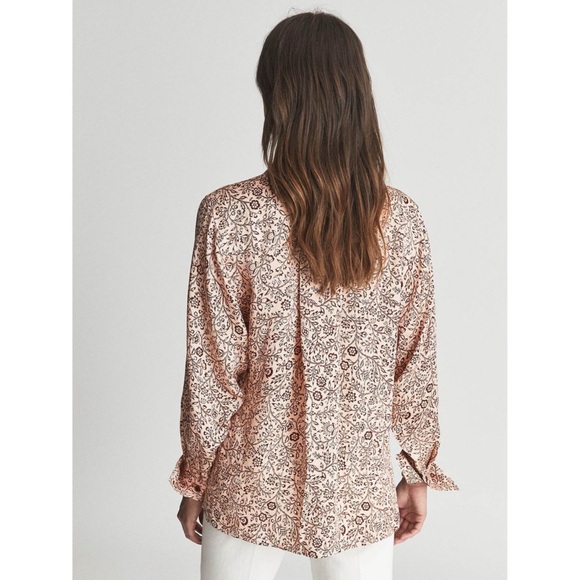 Reiss Ema Paisley Printed Button Down Trip Shirt in Pink - Picture 4 of 12